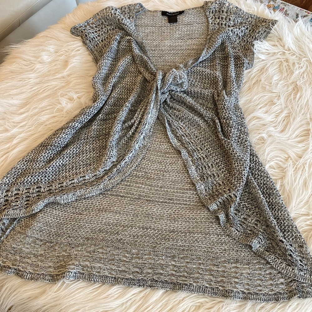 ASHLEY STEWART crochet cover up cardigan
